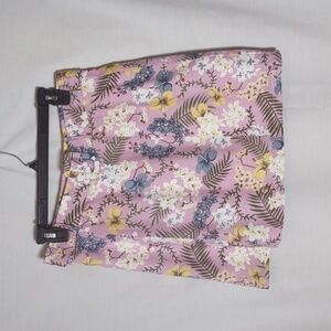 Mink Pink Floral Skirt Linen Blend NWT